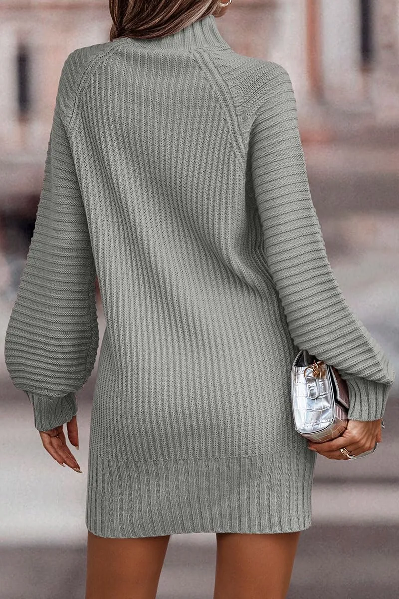 2023 Women's Chunky Cable Knit Sweater Dress - Fall & Christmas Tunic