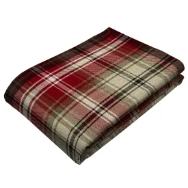 Angus Red   White Tartan Throws & Runners