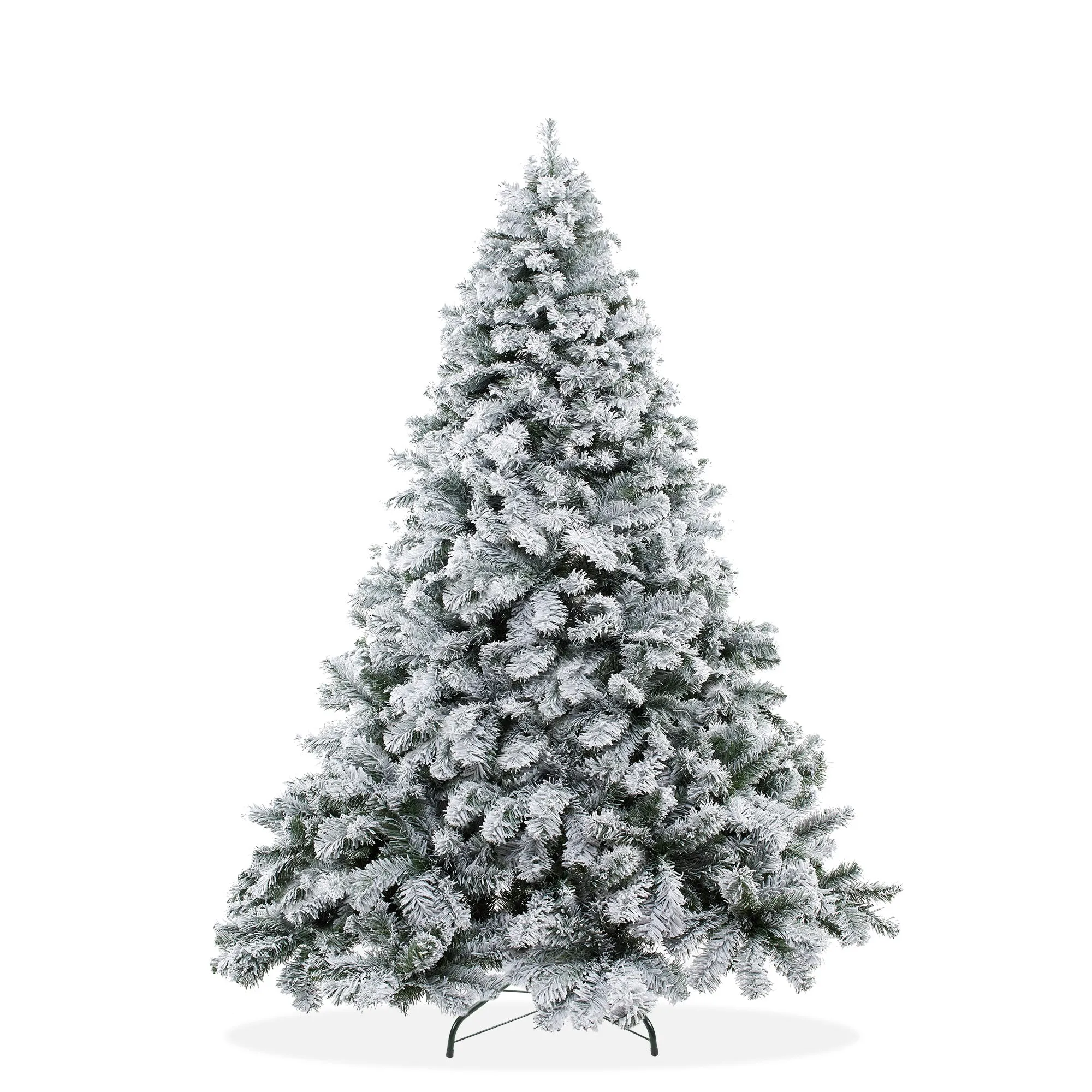 Artificial Flocked Christmas Tree, Snow-Flocked Pine with Stand