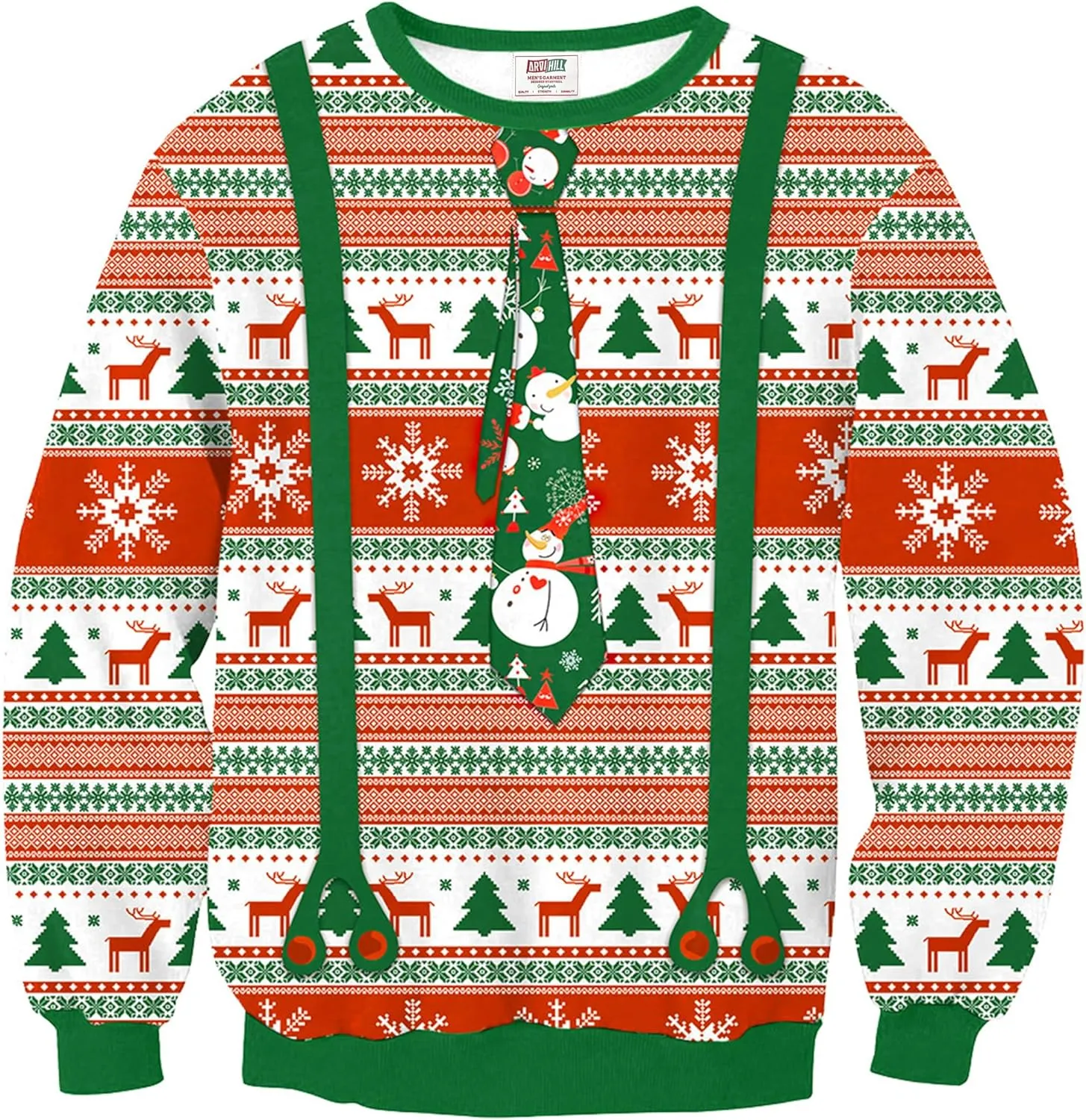 Arvilhill Men's Ugly Christmas Funny Graphic Long Sleeve Unisex Sweatshirt (S-3XL)