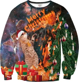 Arvilhill Men's Ugly Christmas Funny Graphic Long Sleeve Unisex Sweatshirt (S-3XL)