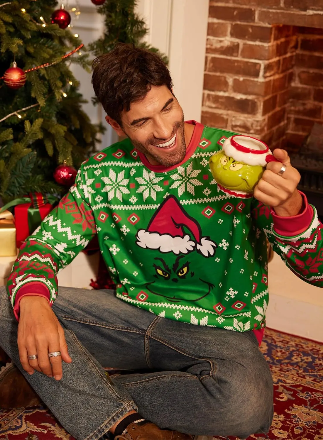 Arvilhill Men's Ugly Christmas Funny Graphic Long Sleeve Unisex Sweatshirt (S-3XL)