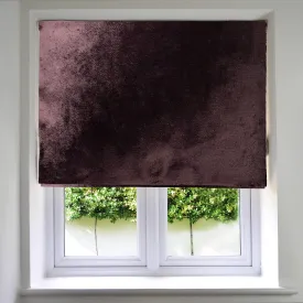 Aubergine Purple Crushed Velvet Roman Blind