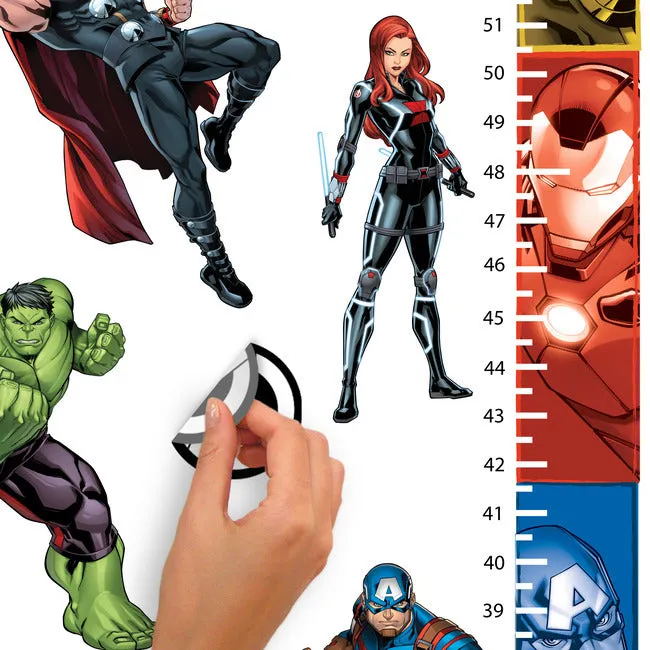 Avengers Growth Chart Peel And Stick Wall Decals