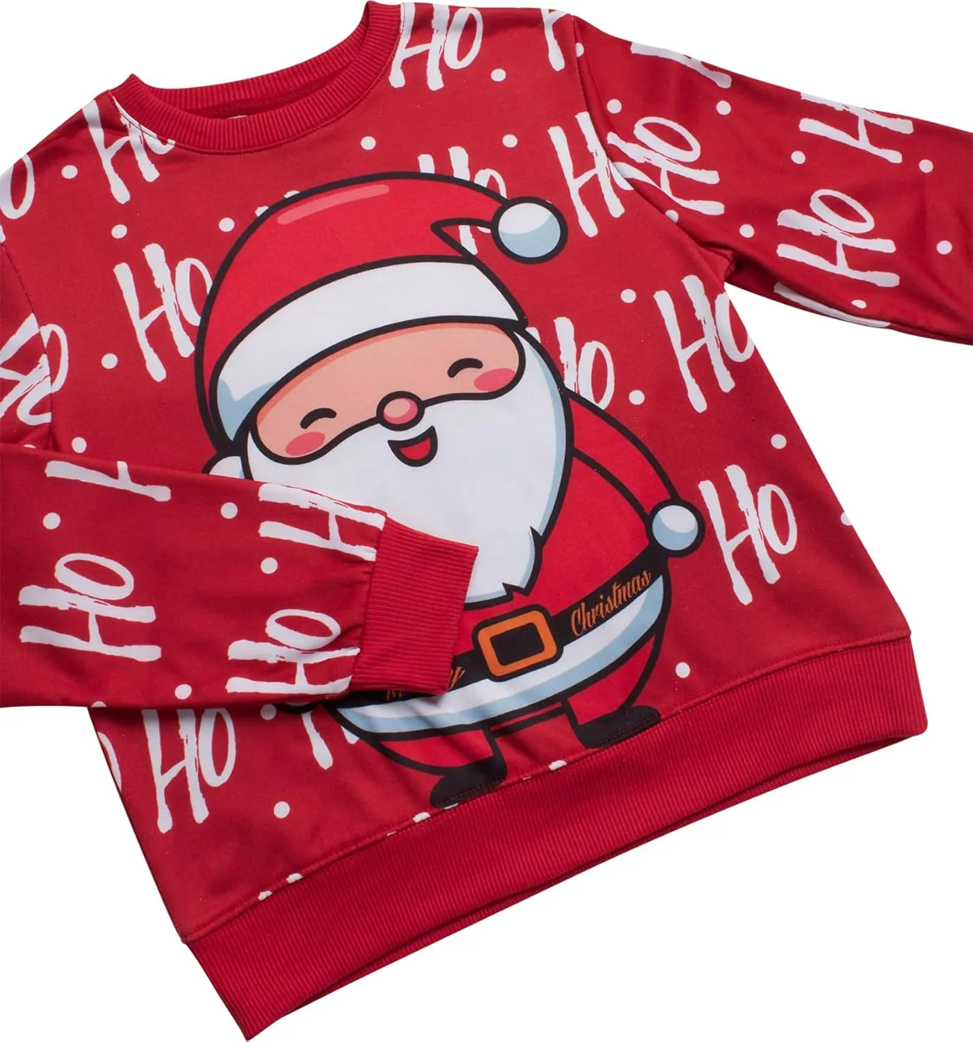Boys' Ugly Christmas Sweater - Santa Elf and Llama Holiday Graphic Funny Christmas Sweater for Boys (Sizes: 8-18)