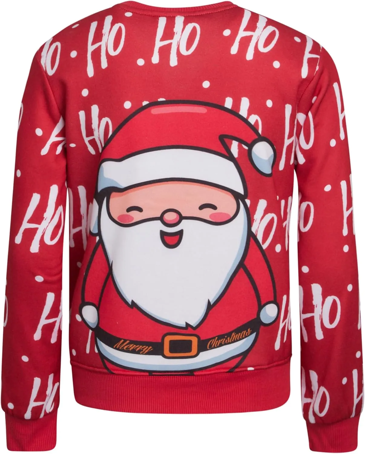 Boys' Ugly Christmas Sweater - Santa Elf and Llama Holiday Graphic Funny Christmas Sweater for Boys (Sizes: 8-18)