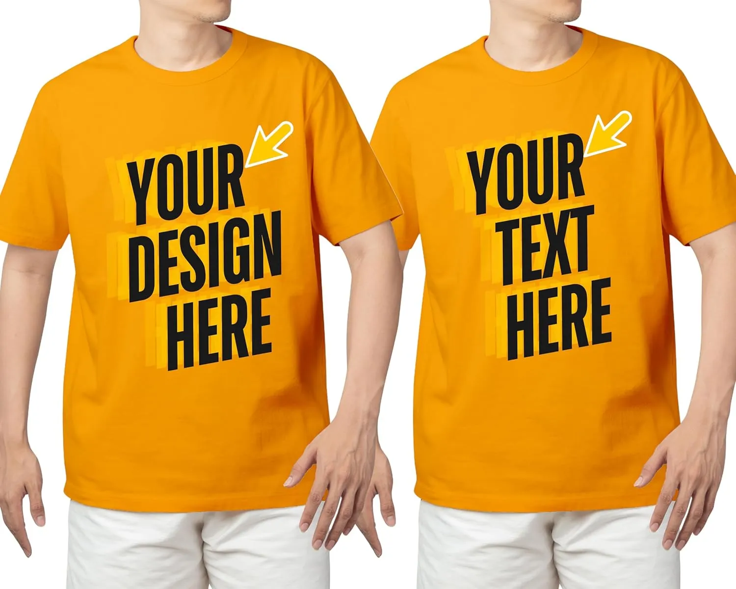 Custom T-Shirt for Men & Women - Personalized Tshirts with Photo and Text - Front and Back Printed Unisex Shirt