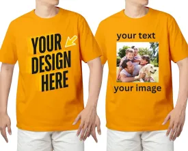 Custom T-Shirt for Men & Women - Personalized Tshirts with Photo and Text - Front and Back Printed Unisex Shirt