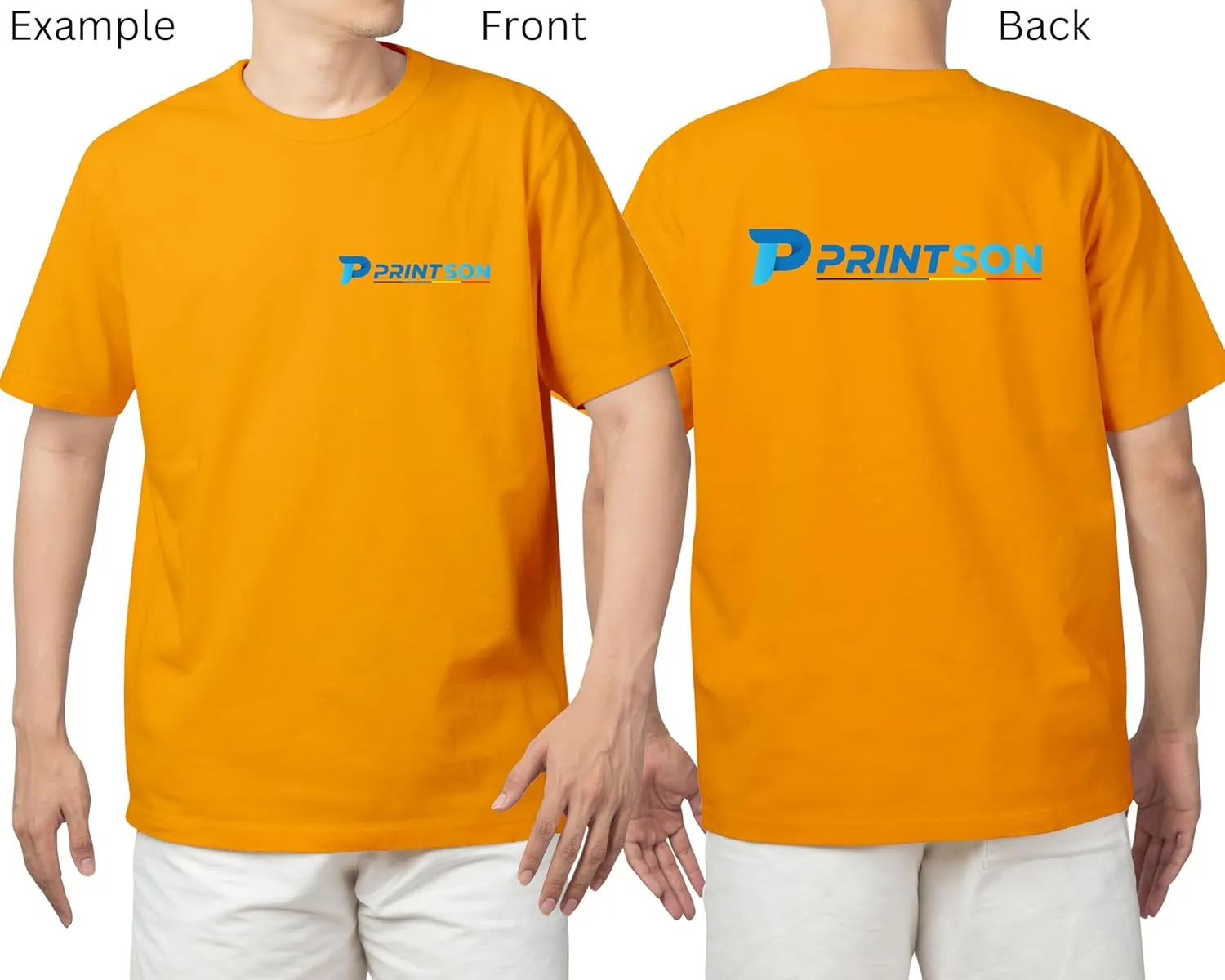 Custom T-Shirt for Men & Women - Personalized Tshirts with Photo and Text - Front and Back Printed Unisex Shirt
