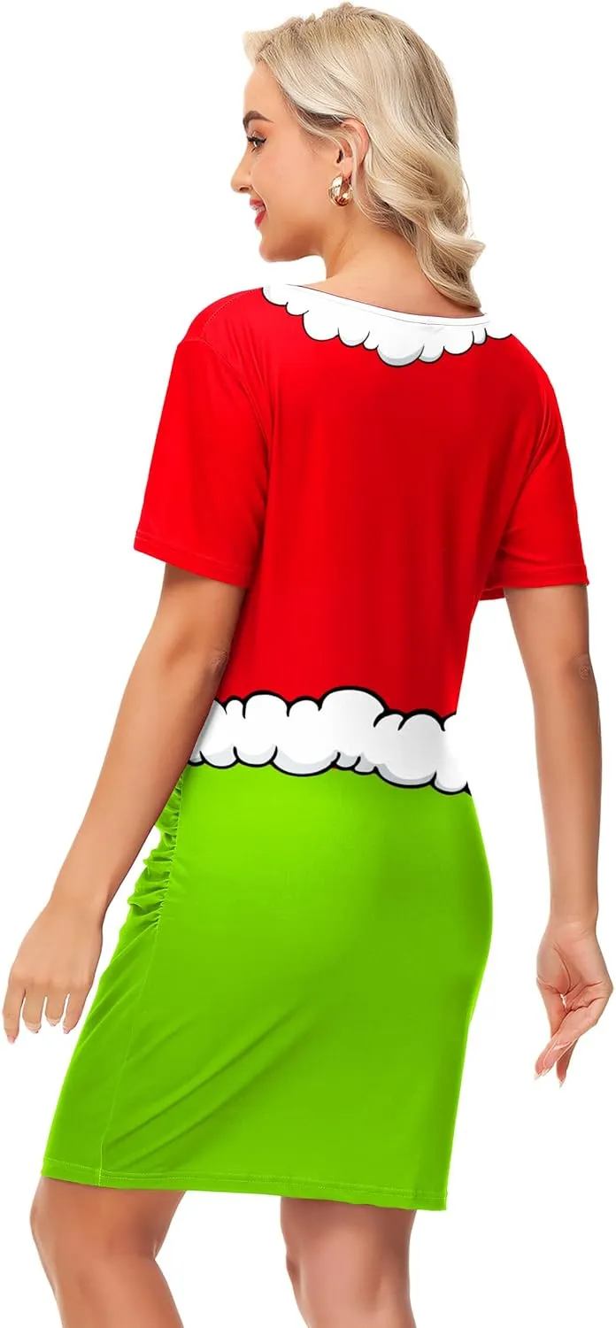 Deerose Womens Christmas Maternity Costume Pregnant Dress Xmas Party Outfit