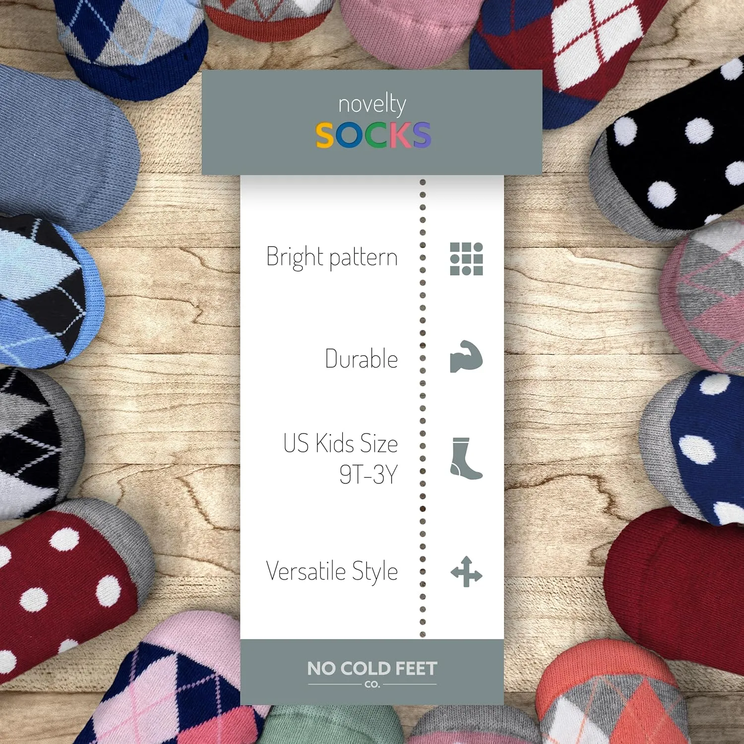 Kids Boys Fun Dress Socks, Colorful, Patterned, Novelty, Mid-High, Long