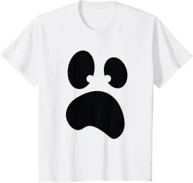 Kids Scared Ghost - Boys and Girls Kids Halloween Costume T-Shirt