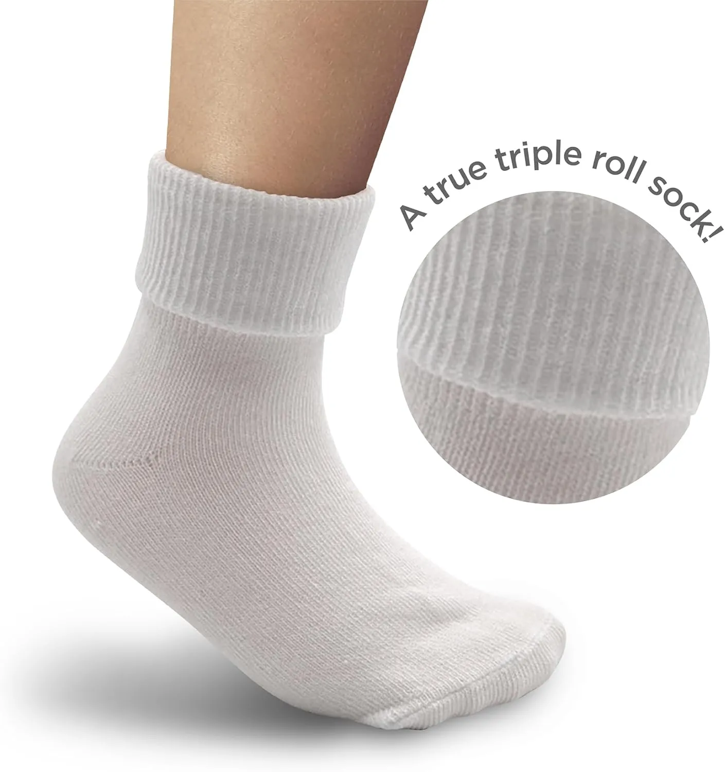 PICCOLO HOSIERY 6 Pairs Boys & Girls Cotton Ankle Socks  Triple Roll Cuff, School Uniform