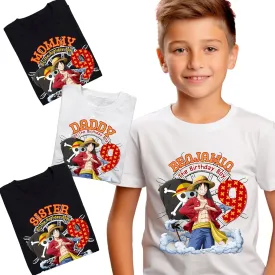 Piece birthday shirt, custom birthday tees, Kids Birthday, Birthday Boy Shirt Birthday Matching Family Custom Age Name T-shirt Personalized