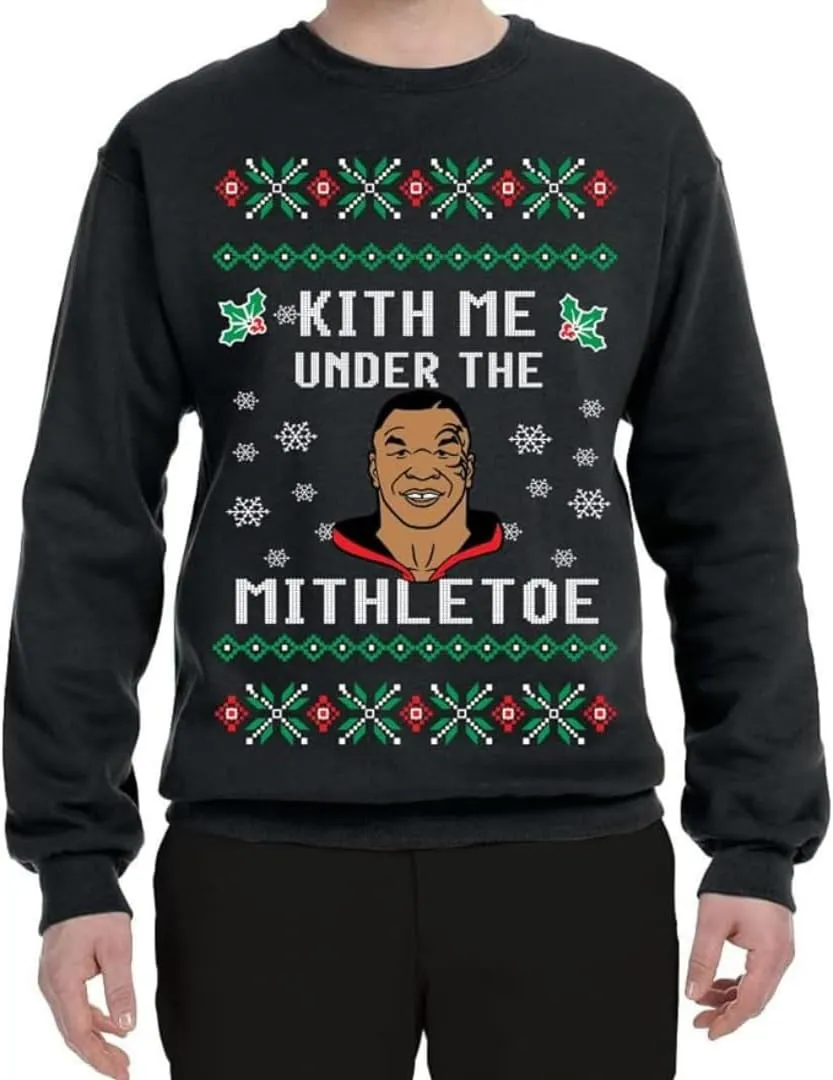 Pure Essence Merry Mike Tyson Ugly Christmas Sweater Unisex Crewneck Graphic Sweatshirt