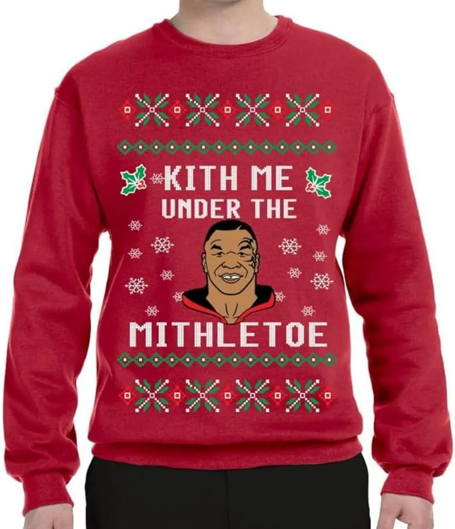 Pure Essence Merry Mike Tyson Ugly Christmas Sweater Unisex Crewneck Graphic Sweatshirt