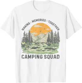 Retro Family Camping Crew Est 2025 Camper Camp Camping Squad T-Shirt