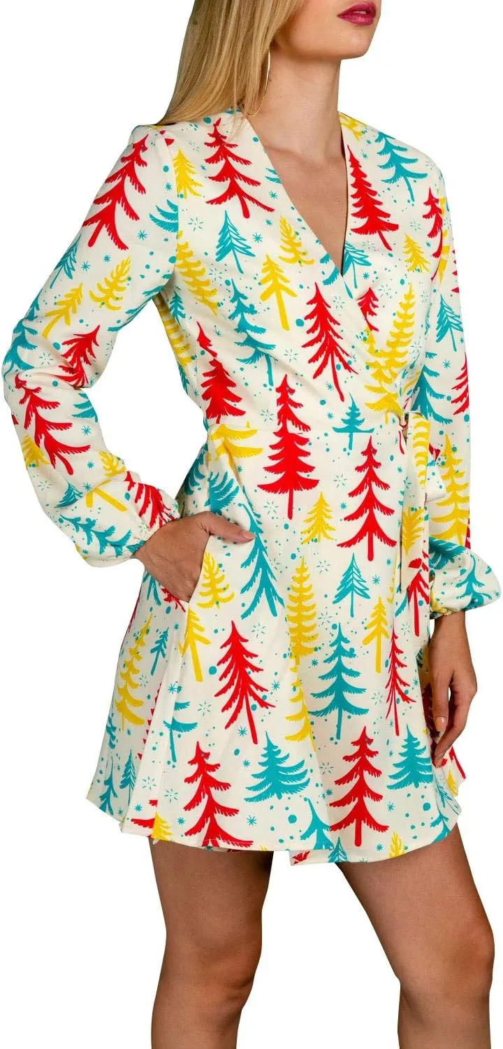 Shinesty Womens Christmas Wrap Dress