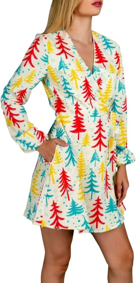 Shinesty Womens Christmas Wrap Dress