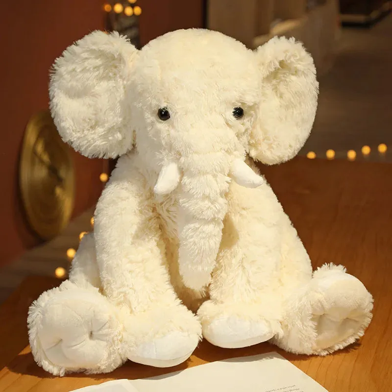 SINOTAO  -  Elephant Plush Toys Kawaii Kids Toys Fluffy Elephant Pillow Stuffed Cartoon Animal Baby Doll Children Christmas Birthday Gift