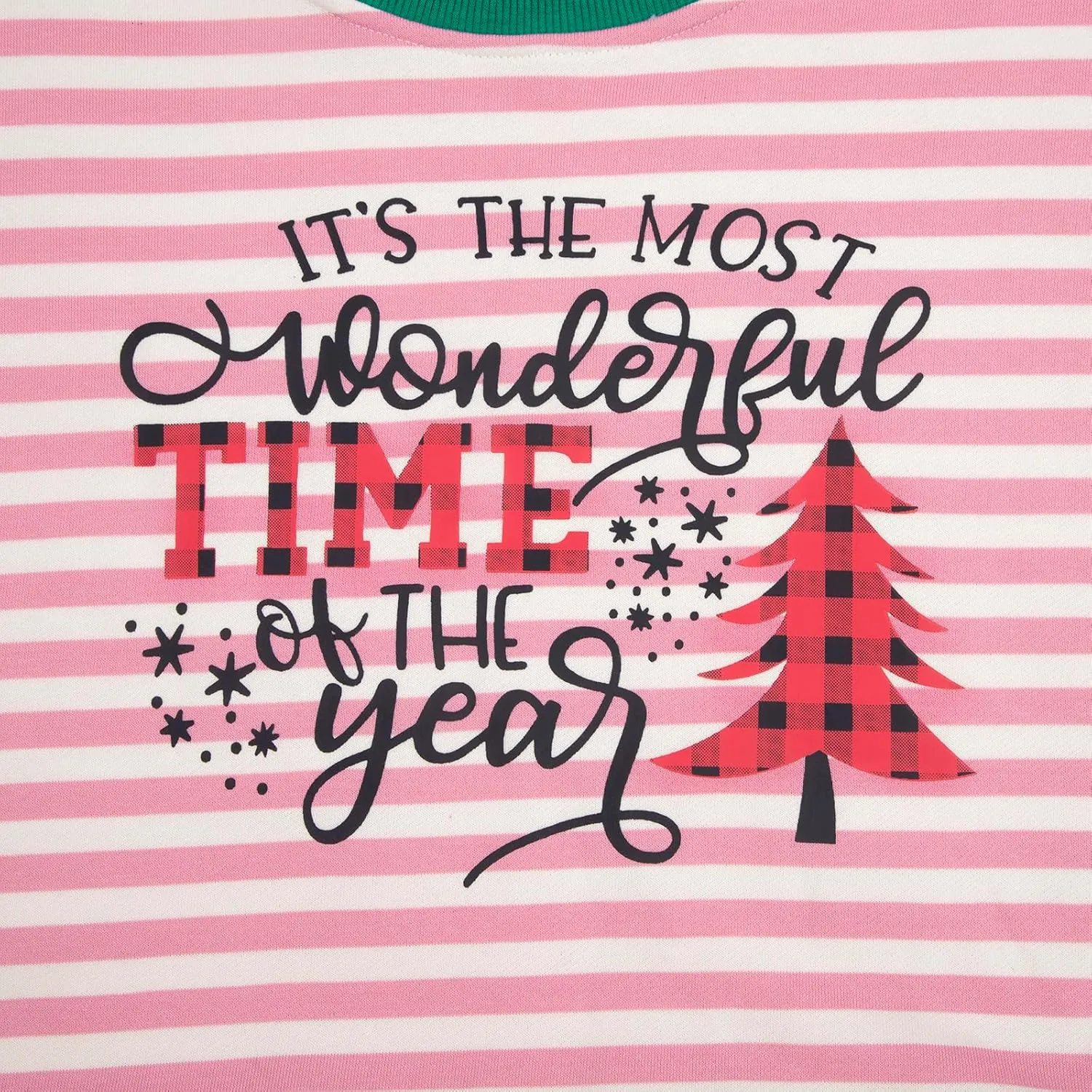 TAOHONG Merry Christmas Sweatshirt Women Xmas Buffalo Plaid Tree Color Block Christmas Snowflake Print Long Sleeve Top Shirts