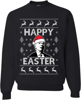 Wild Bobby Merry Easter Funny Joe Biden Holiday Ugly Christmas Sweater Unisex Crewneck Sweatshirt