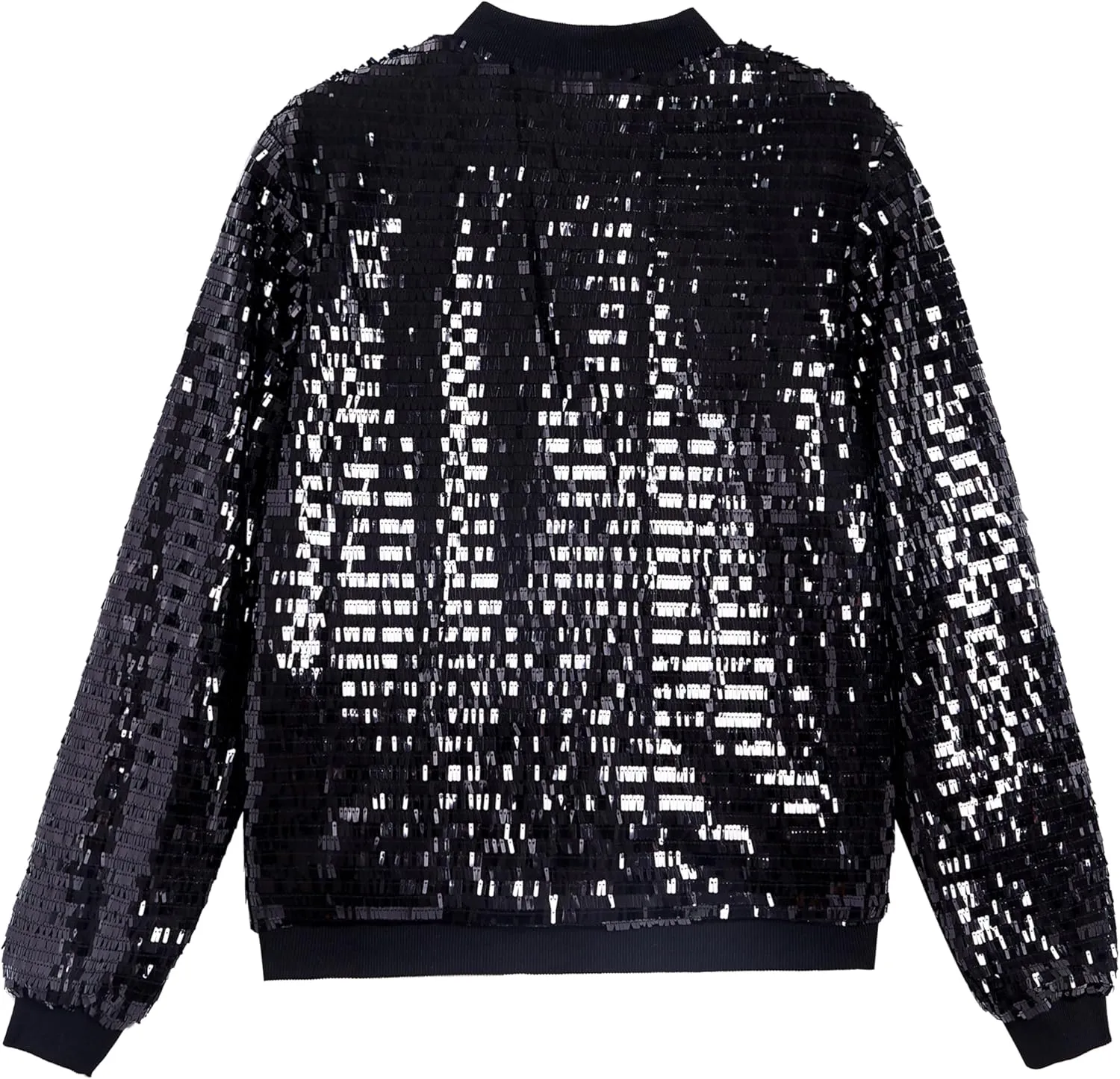 YIYI Girls Jackets Sequin Bomber Glitter Sparkly Varsity Kids Shiny Trendy Birthday Party Clothes Halloween Christmas